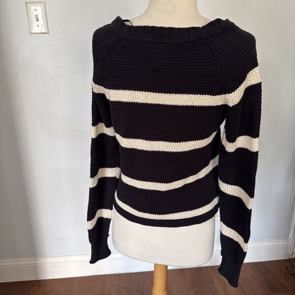Volcom Womens Crochet Striped Knit Sweater S/P - Picture 5 of 9